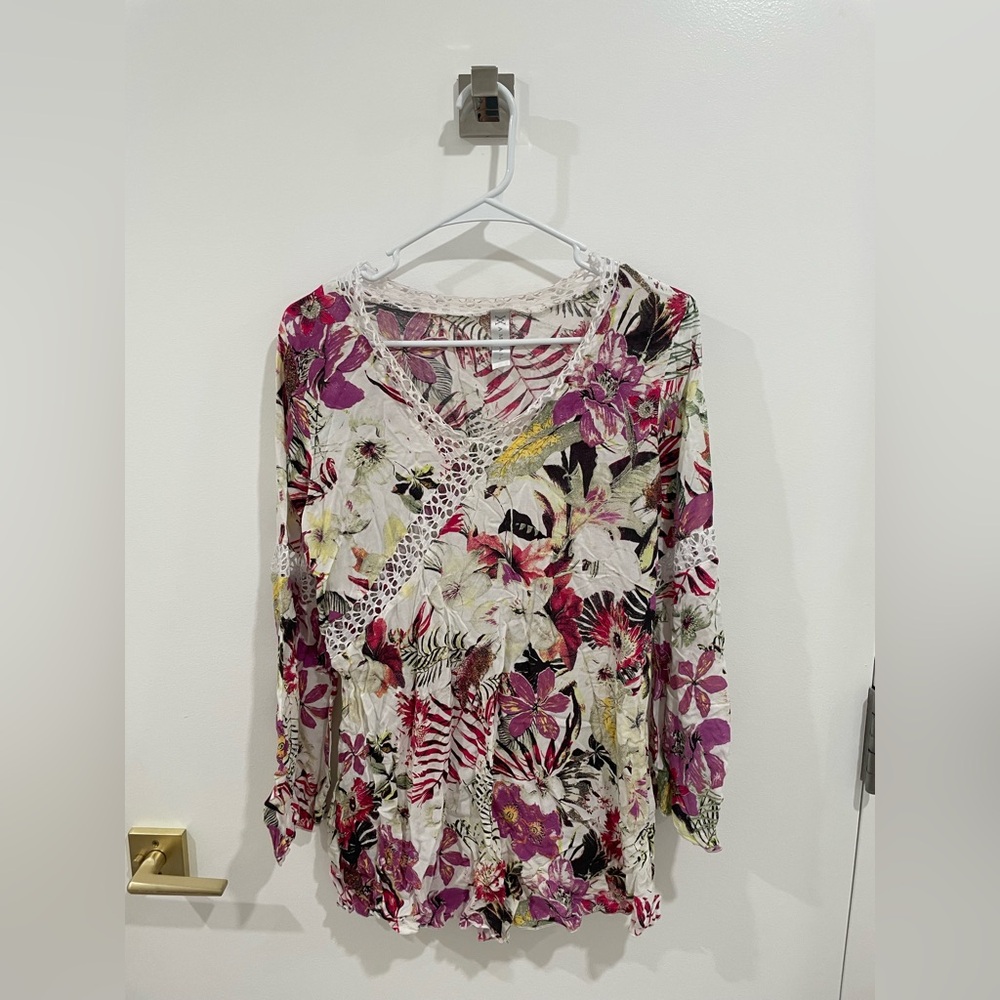 Floral V-Neck Women's Swim Cover Up Dress